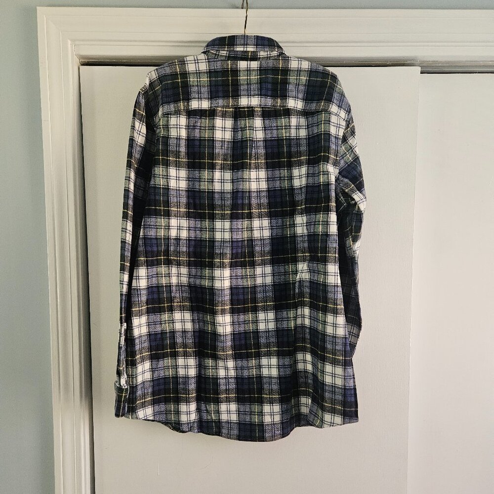 LL Bean Large Tall Plaid Flannel Button Down Shirt NWT - Picture 2 of 5